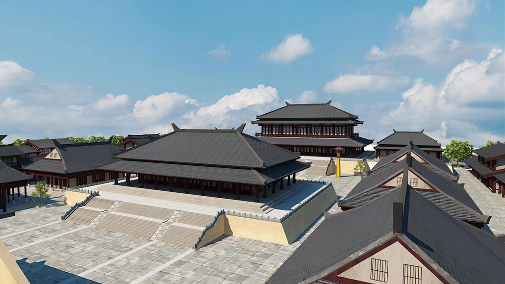 汉城居宣平里3dmax场景大殿渲染图