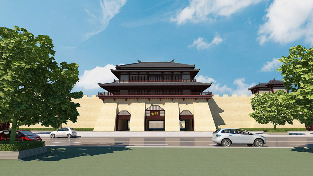 汉城居宣平里3dmax场景金门渲染图