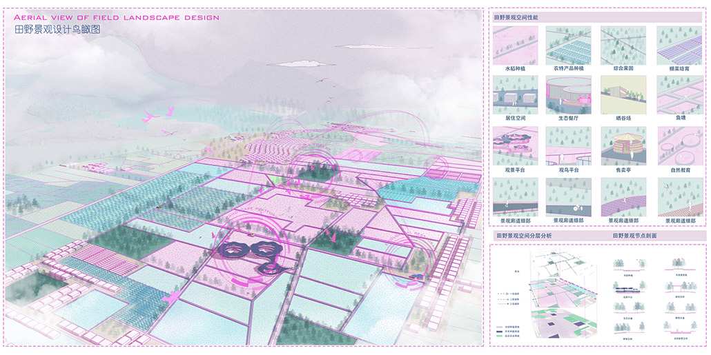 田野景观设计鸟瞰图